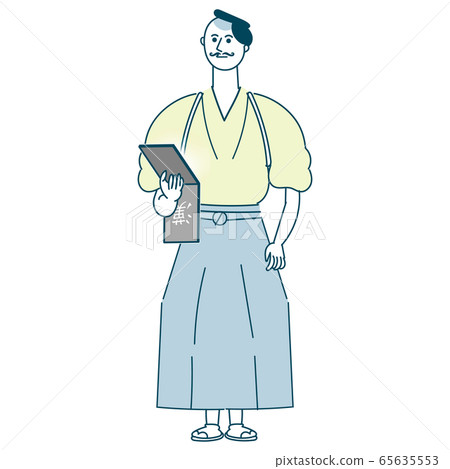 武士照鏡子,試著留鬍子 武士照鏡子,試著留鬍子 65635553