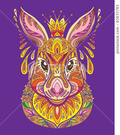 Vector colorful hare 65635765