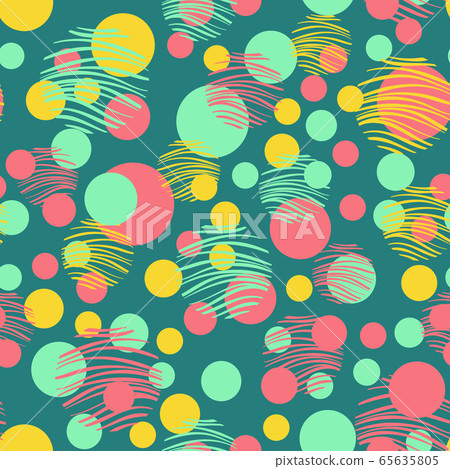 Circle pattern on green background. Seamless - Stock Illustration ...