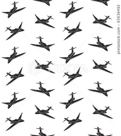 Vector seamless pattern of black airplane 65636492