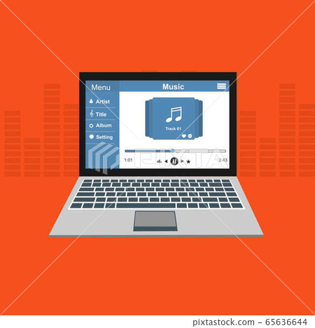 modern media player user interface with panel-插圖素材 [65636644] - PIXTA圖庫