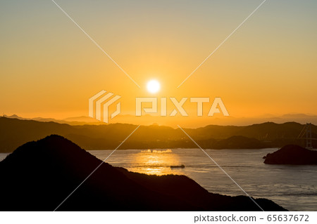 Shimanami Kaido's Kurushima Strait Evening View Shimanami Kaido's Kurushima Strait Evening View 65637672