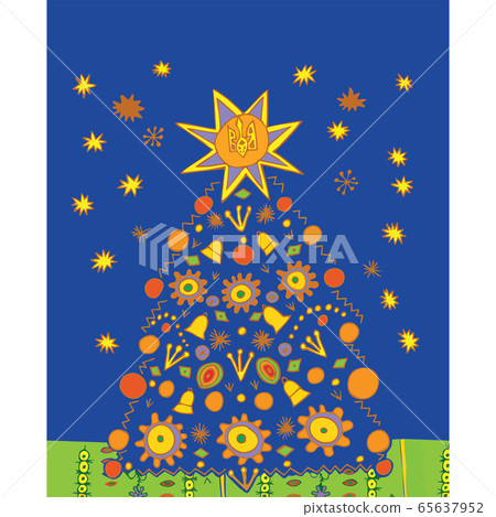 New Year tree, vector illustration 65637952