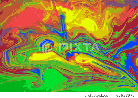 Colorful marble pattern. Fluorescent liquid background. Artwork abstract vector texture. 65638973