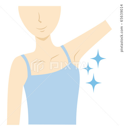 Women's clean armpit skin depilation beauty part - Stock Illustration ...