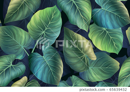 Trendy Tropical Leaves seamless pattern Trendy Tropical Leaves seamless pattern 65639432