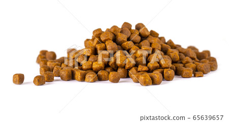 dry pet food. isolated on white. Food for cats and dry pet food. isolated on white. Food for cats and 65639657