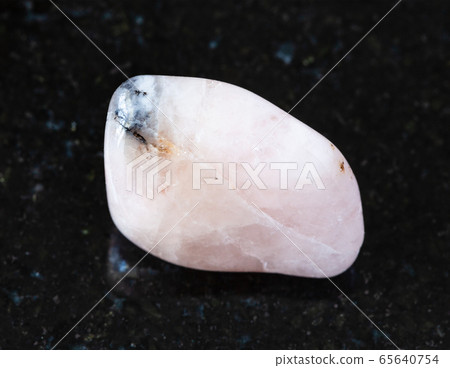 tumbled Morganite (Vorobyevitel) rock on black tumbled Morganite (Vorobyevitel) rock on black 65640754