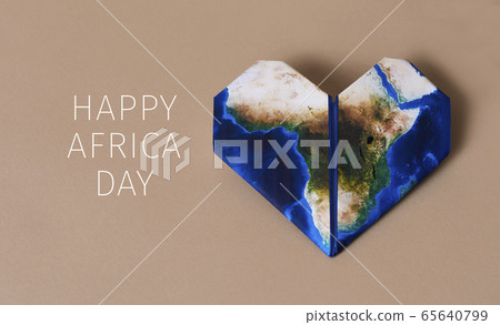 text happy africa day and map (furnished by NASA) text happy africa day and map (furnished by NASA) 65640799