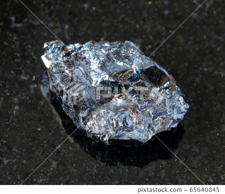 unpolished Sphalerite (zink blende) rock on black unpolished Sphalerite (zink blende) rock on black 65640845