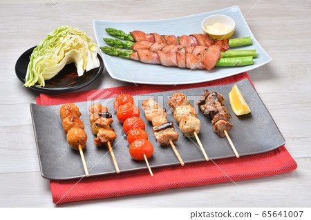 Set image of Yakitori, Yakitori, Yakitori, Yakitori, and skewers. 65641007