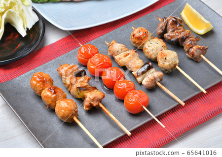 Set image of Yakitori, Yakitori, Yakitori, Yakitori, and skewers. 65641016