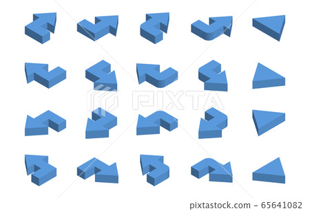 Isometrics arrow icon set 65641082