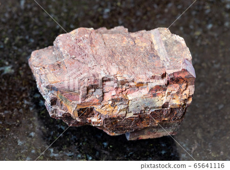 raw Siderite rock on black raw Siderite rock on black 65641116