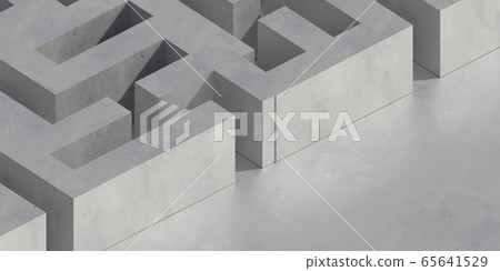 abstract modern technology background rendering 3d illustration cubic mesh maze geometric design 65641529