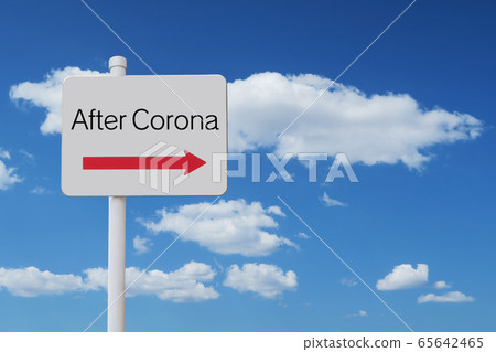 Signboards and sky pointing to new lifestyle after coronavirus convergence Signboards and sky pointing to new lifestyle after coronavirus convergence 65642465