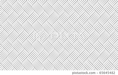 Linear waves pattern on white background, Abstract black line stripes Linear waves pattern on white background, Abstract black line stripes 65645482