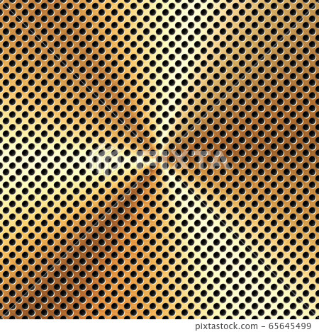 Realistic perforated brushed metal texture. Polished stainless steel background. Vector illustration Realistic perforated brushed metal texture. Polished stainless steel background. Vector illustration 65645499
