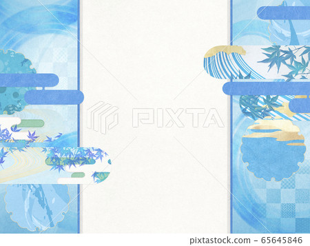Japanese style background material-Cool feeling-Japanese paper-Summer-Water ripple-Ripples Japanese style background material-Cool feeling-Japanese paper-Summer-Water ripple-Ripples 65645846