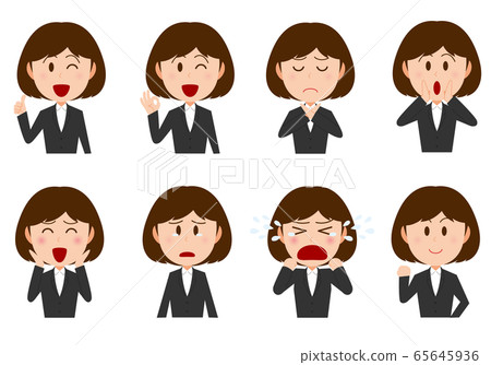 Suit female facial expression set 2 65645936