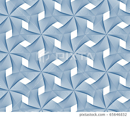 Classic Blue color 2020 web graphic pattern. Vector blue guilloche seamless pattern design 65646832