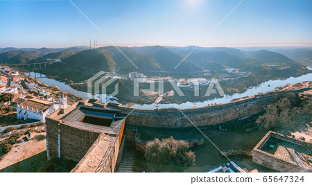 Mertola town and castle in Portugal Mertola town and castle in Portugal 65647324