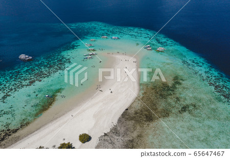 Aerial view of Ditaytayan island in Coron, Palawan, Philippines Aerial view of Ditaytayan island in Coron, Palawan, Philippines 65647467
