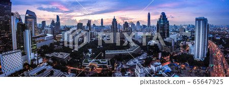 Ploenchit view from above in Bangkok in Thailand Ploenchit view from above in Bangkok in Thailand 65647925