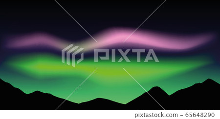 aurora borealis beautiful polar lights in the mountains aurora borealis beautiful polar lights in the mountains 65648290