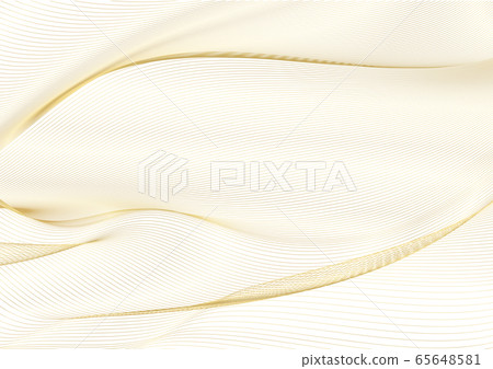 Abstract gold lines on white vector background. Golden wavy guilloche pattern useful for certificate, diploma, hi tech technology 65648581