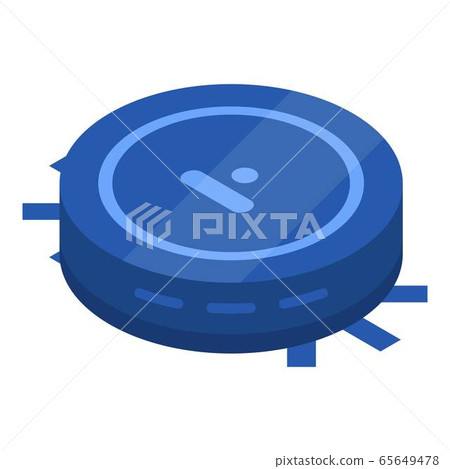 Robot vacuum cleaner icon, isometric style - Stock Illustration ...