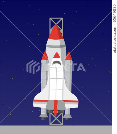 Spaceship flat vector illustration - Stock Illustration [65649859] - PIXTA