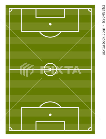 Football pitch flat vector illustration 65649862