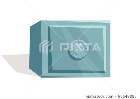 Metal safe box flat vector illustration Metal safe box flat vector illustration 65649885