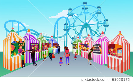 People at fait flat vector illustration 65650175