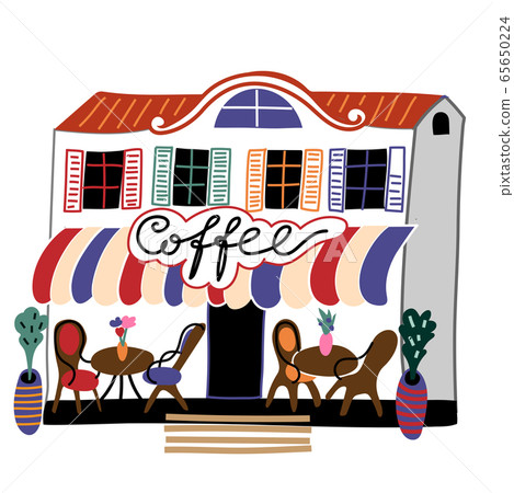 Coffee house flat vector illustration Coffee house flat vector illustration 65650224