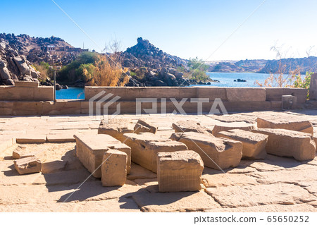 Philae temple in aswan on the Nile in Egypt 65650252