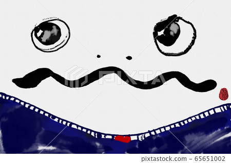 Various facial expressions, tsutsutsu, monster, human race, demon, watercolor, ink, Chinese style, Japanese style, drawing 65651002