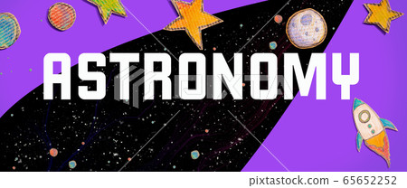Astronomy theme with a space background 65652252