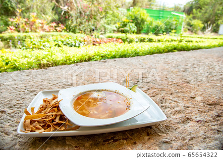 Mexican cuisine Chichen Itza restaurant taco and soup 65654322