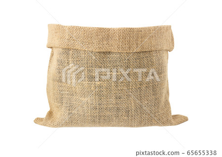 front view of blank sack bag isolated on white background front view of blank sack bag isolated on white background 65655338