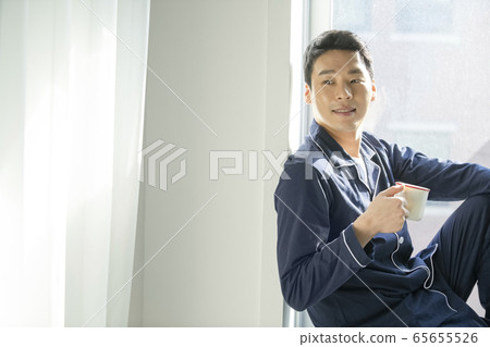 Man, pajamas, one 65655526