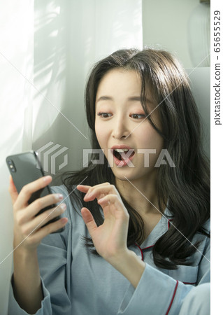 Woman, nightwear, one 65655529