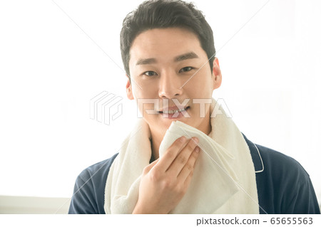 男人，洗臉，皮膚 65655563