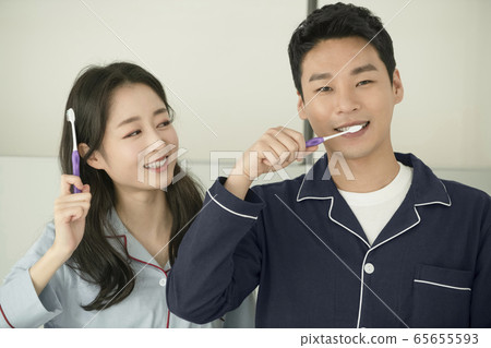 新婚夫婦,臥室,睡衣 新婚夫婦,臥室,睡衣 65655593
