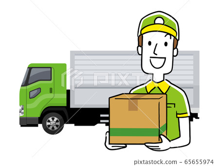 Stock Illustration: transportation, deliveryman 65655974