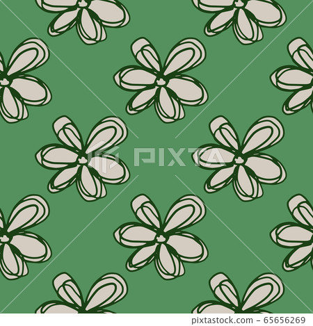 Geometric seamless pattern with beautiful flowers Geometric seamless pattern with beautiful flowers 65656269