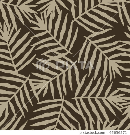 Golden palm leaf seamless pattern. Vintage jungle Golden palm leaf seamless pattern. Vintage jungle 65656271