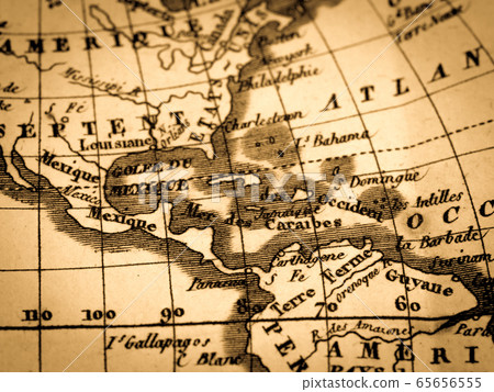 美洲古董世界地圖 65656555
