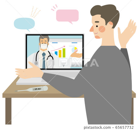 Online Male Doctor Vector Online Male Doctor Vector 65657732